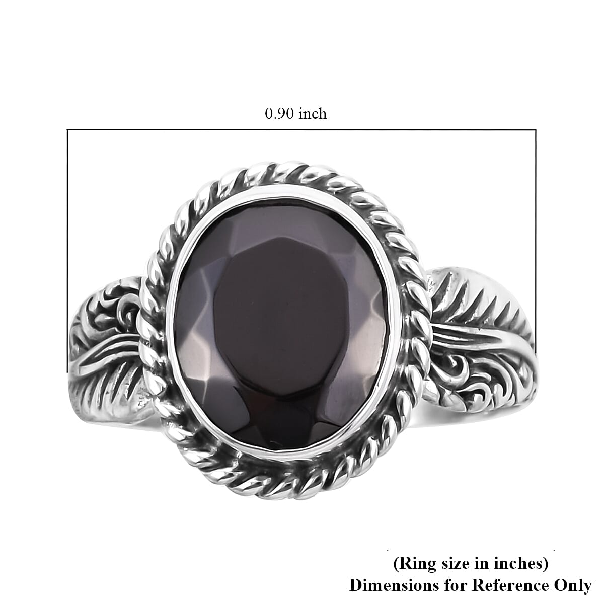 Bali Legacy Elite Shungite Ring in Sterling Silver (Size 10.0) 3.25 ctw
