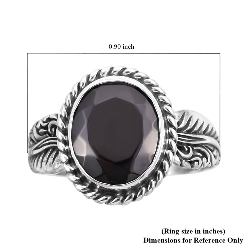 Bali Legacy Elite Shungite Ring in Sterling Silver (Size 10.0) 3.25 ctw