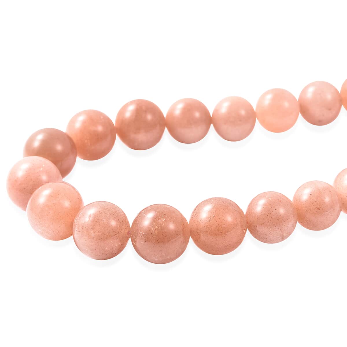 Korevora Sunstone 7-13mm Beaded Necklace 20 Inches in Rhodium Over Sterling Silver 331.50 ctw image number 2