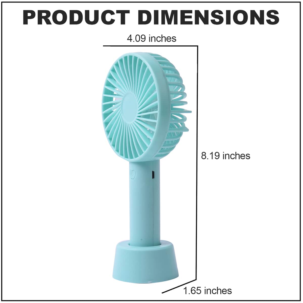 Homesmart Green Portable Handy Mini Fan with 3 Speed Setting (1200 mAh) image number 3