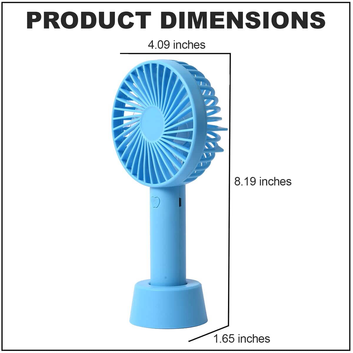 Homesmart Blue Portable Handy Mini Fan with 3 Speed Setting (1200 mAh) image number 3