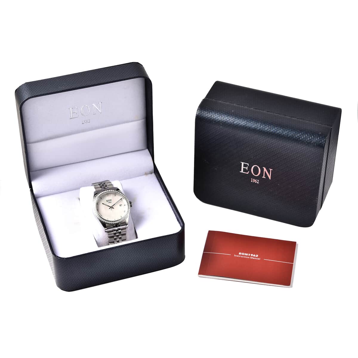 Eon 1962 Moissanite Swiss Movement Water Resistant Watch in Stainless Steel 1.16ctw image number 6