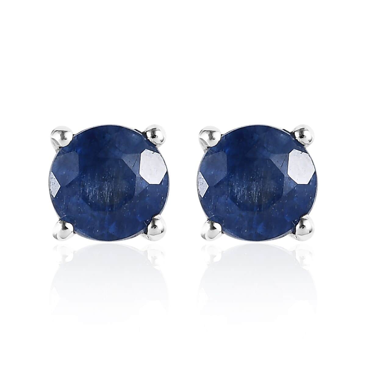 Masoala Sapphire 3.40 ctw Earrings in Platinum Over Sterling Silver Earrings, Silver Stud Earrings, Stud Earrings For Women image number 0