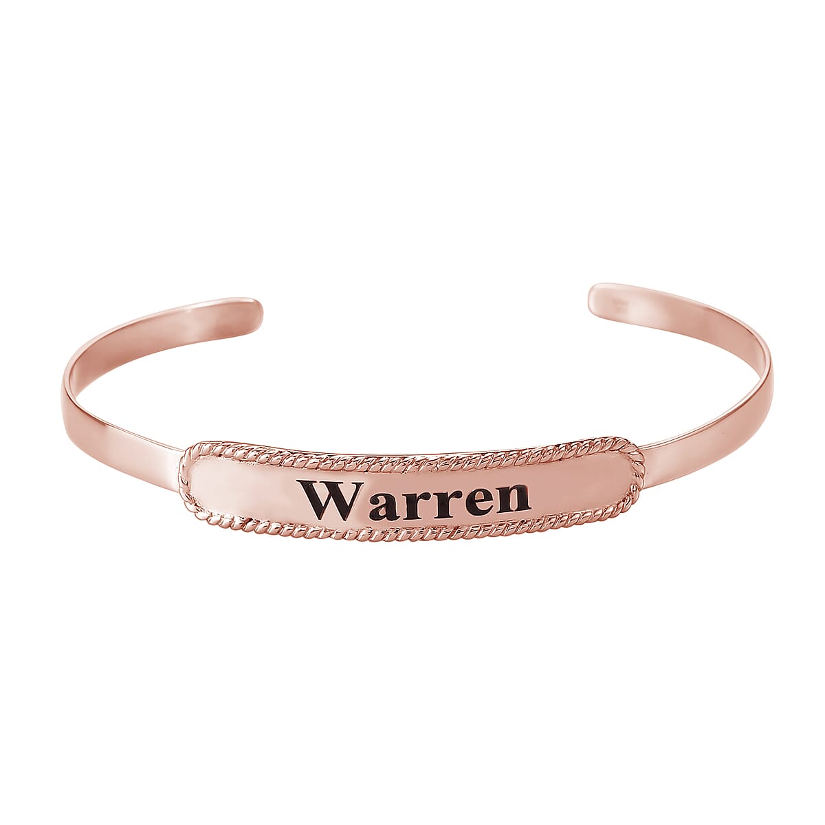 Personalized 14K RG Over Sterling Silver Cuff Bracelet (7.25 in) (9 g) image number 0