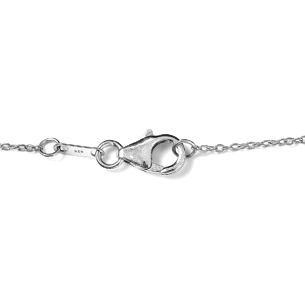 AMERICAN Natural Sleeping Beauty Turquoise Necklace 20 Inches in Platinum Over Sterling Silver 9.60 Grams 6.50 ctw