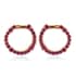 Ruby Hoop Earrings in 14K Yellow Gold Over Sterling Silver 10.85 ctw image number 0