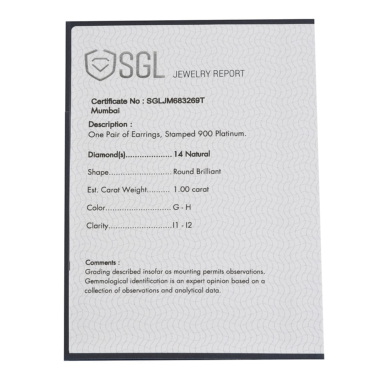  950 Platinum E-F VS Diamond Stud Earrings 2.40 Grams 1.00 ctw image number 4