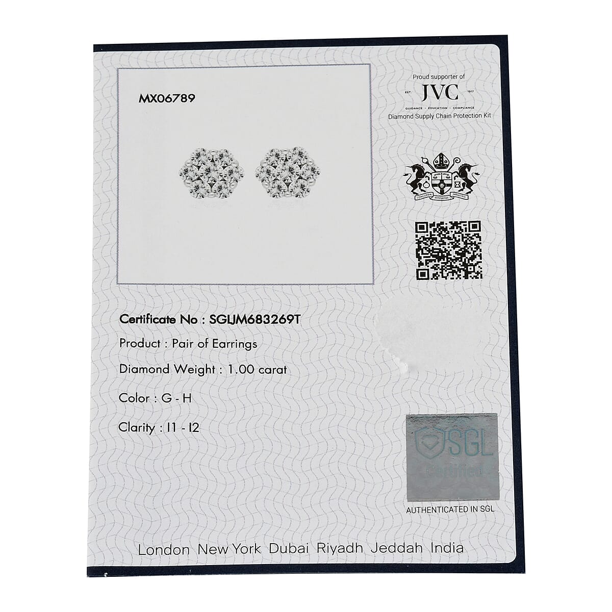  950 Platinum E-F VS Diamond Stud Earrings 2.40 Grams 1.00 ctw image number 5