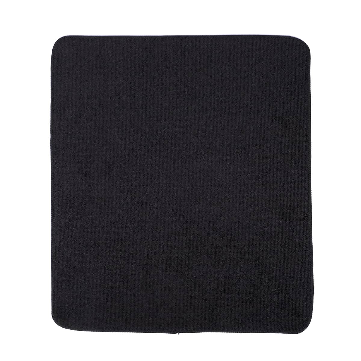 Closeout Homesmart Set of 4 Black Polyester Reversible Dish Drying Mat image number 0