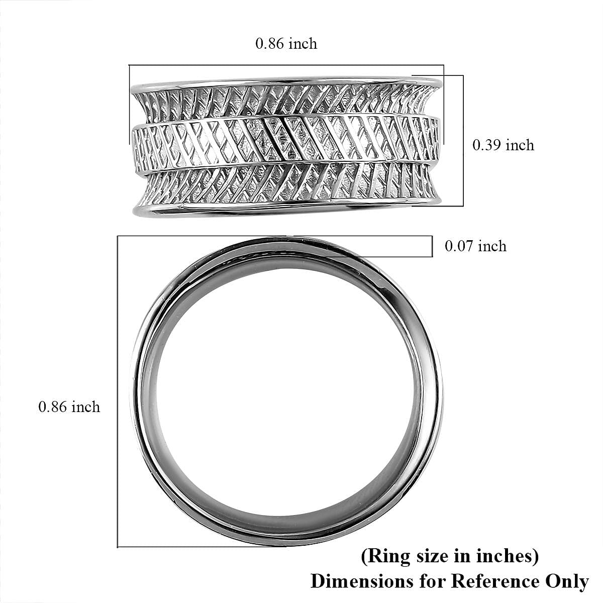 D'Joy Fancy Ring in Sterling Silver (Size 6.0) 4 Grams