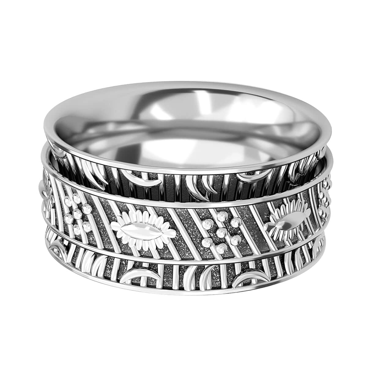 Sterling Silver Stackable Ring (Size 5.0) 6.80 Grams image number 4