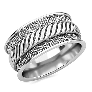 Fancy Ring in Sterling Silver (Size 9.0) 6.03 Grams