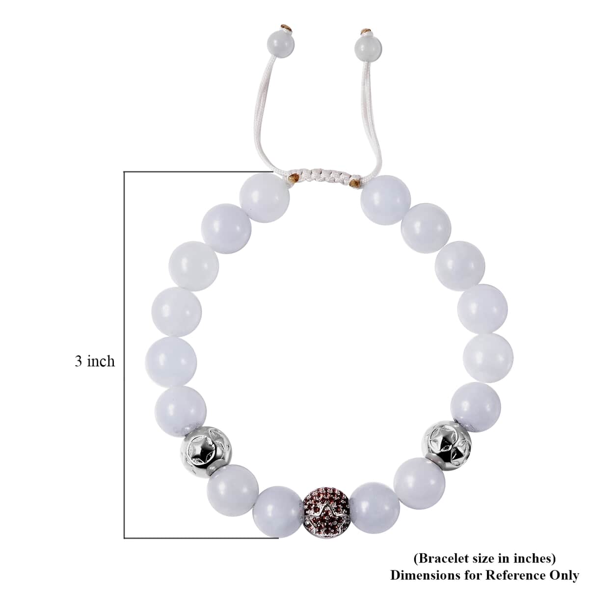White Jade and Champagne Zircon Beaded Bolo Bracelet in Rhodium Over Sterling Silver 151.25 ctw image number 5