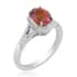 RHAPSODY 950 Platinum AAAA Songea Sapphire and E-F VS Diamond Ring (Size 6.0) 5.70 Grams 2.00 ctw image number 2