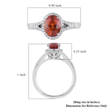 RHAPSODY 950 Platinum AAAA Songea Sapphire and E-F VS Diamond Ring (Size 6.0) 5.70 Grams 2.00 ctw image number 4