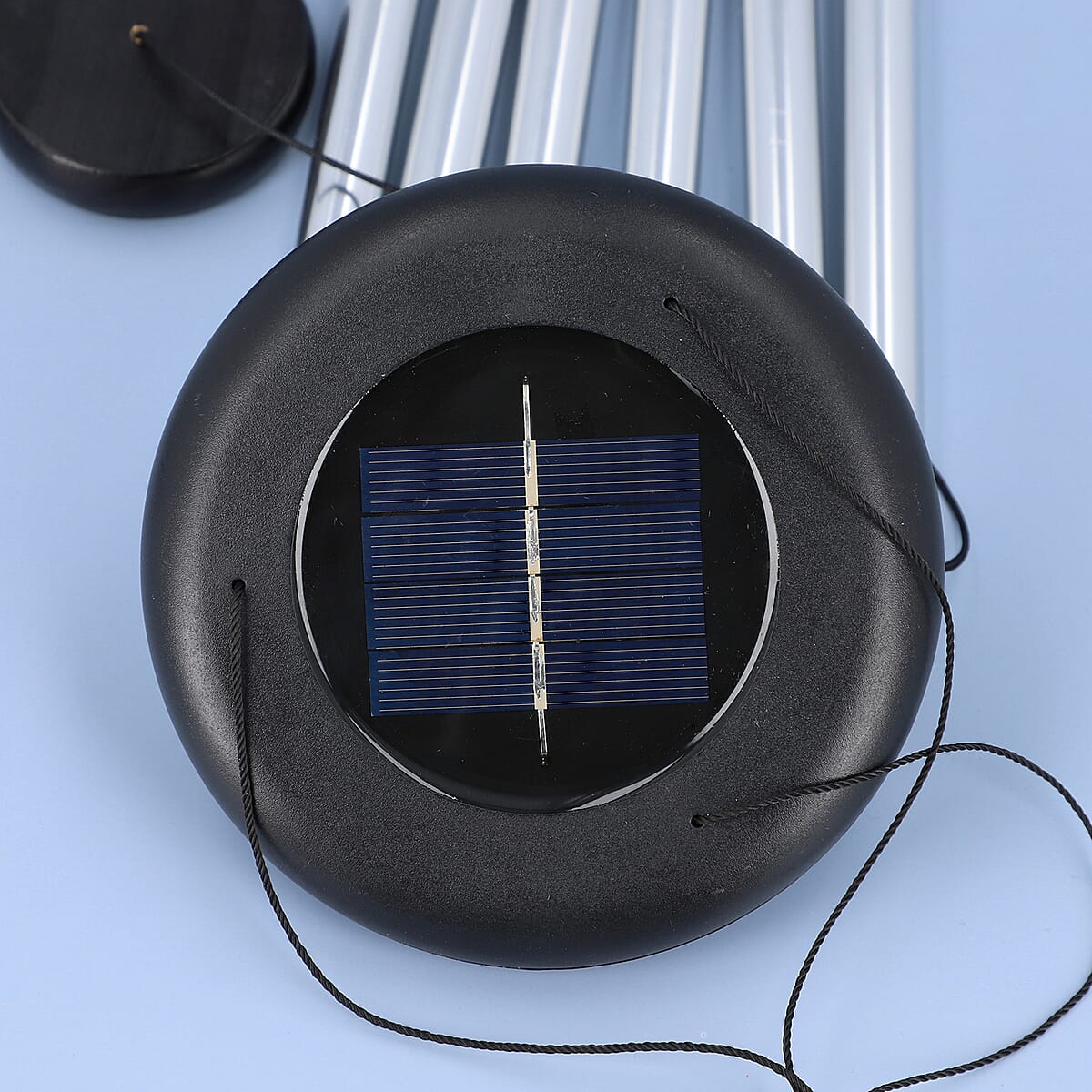 Homesmart Black & Silver Solar Revolving Light Wind Chime image number 6