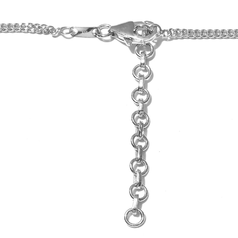 California Black Jade and Orissa Rhodolite Garnet Necklace 18 Inches in Platinum Over Sterling Silver 20.25 ctw