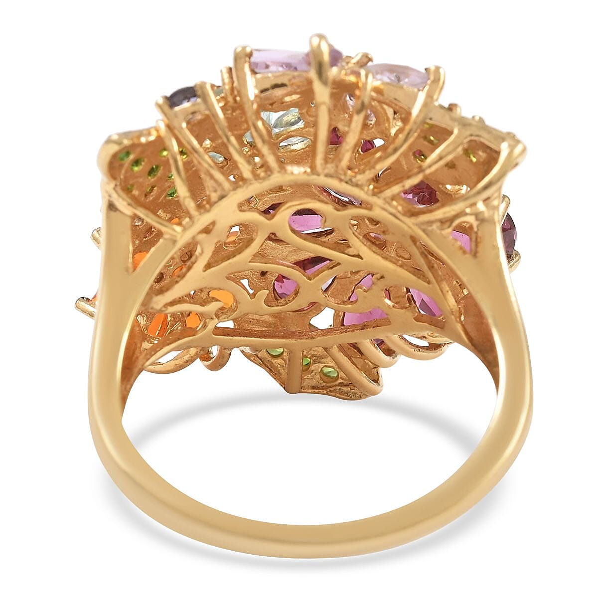 Multi Gemstone Ring in Sterling Silver (Size 9) 5.90 ctw image number 4