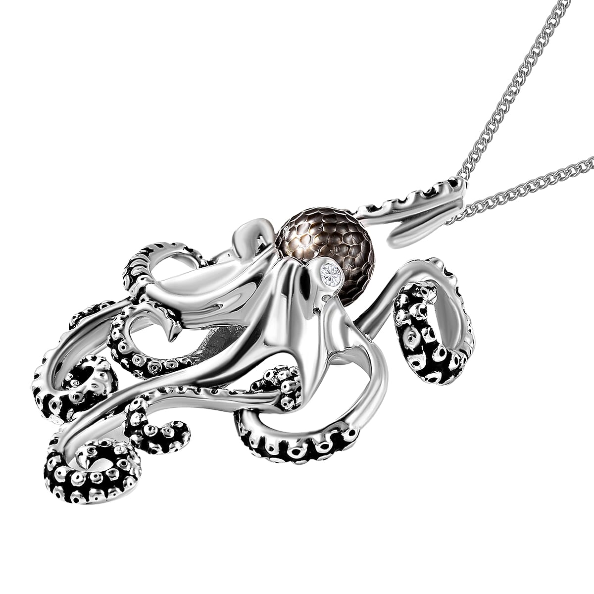 Galatea Pearl Hawaii Collection Tahitian Pearl and Royal Ruby Pendant Necklace 18 In in Rhodium Over Sterling Silver 0.10 ctw image number 2