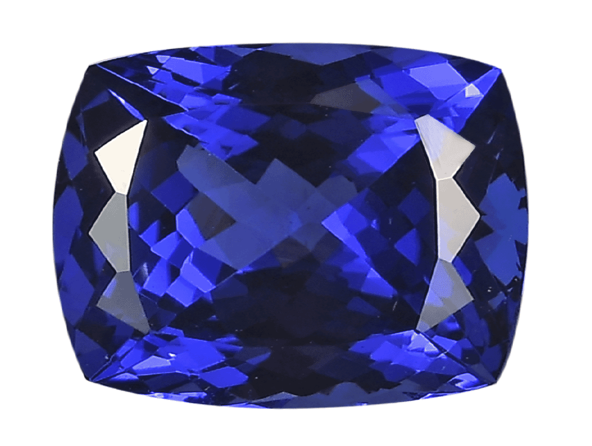 Certified and Appraised AAAA Vivid Tanzanite, Certified Tanzanite, AAAA Tanzanite, Loose Gemstone, Cushion Tanzanite ( Free Size) 7.00 ctw image number 0