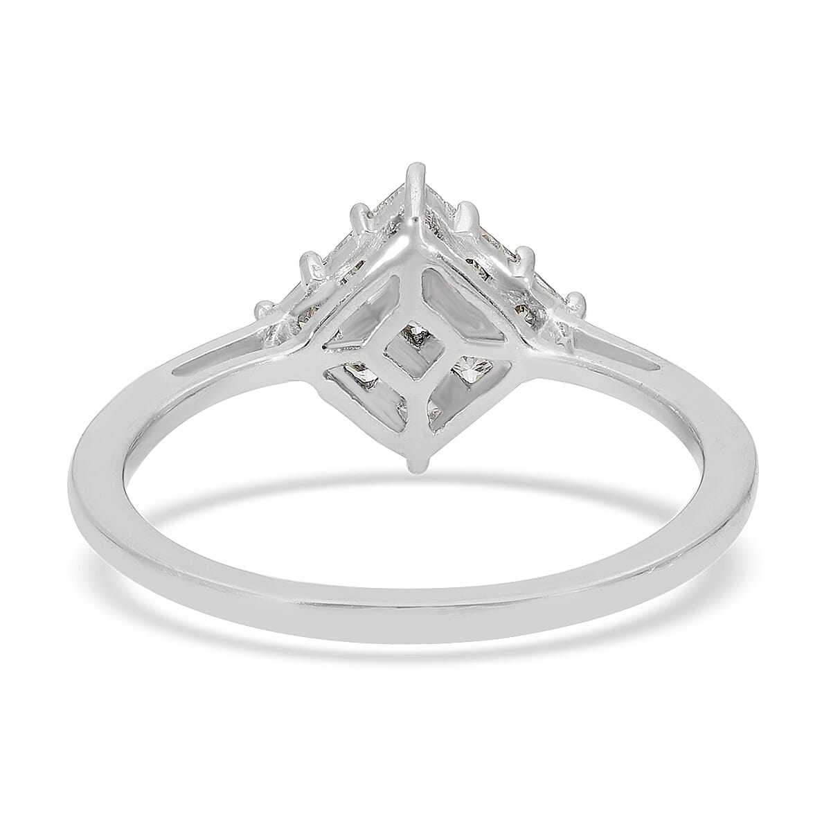 10K White Gold H-I I1-I2 Diamond Ring (Size 8.0) 0.50 ctw image number 4