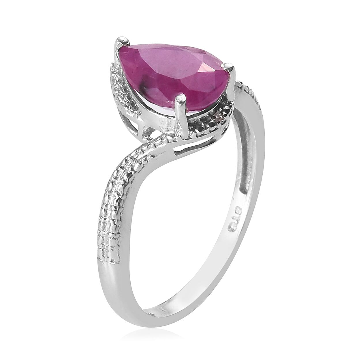 Niassa Ruby Ring in Sterling Silver (Size 8.0) 2.40 ctw image number 1