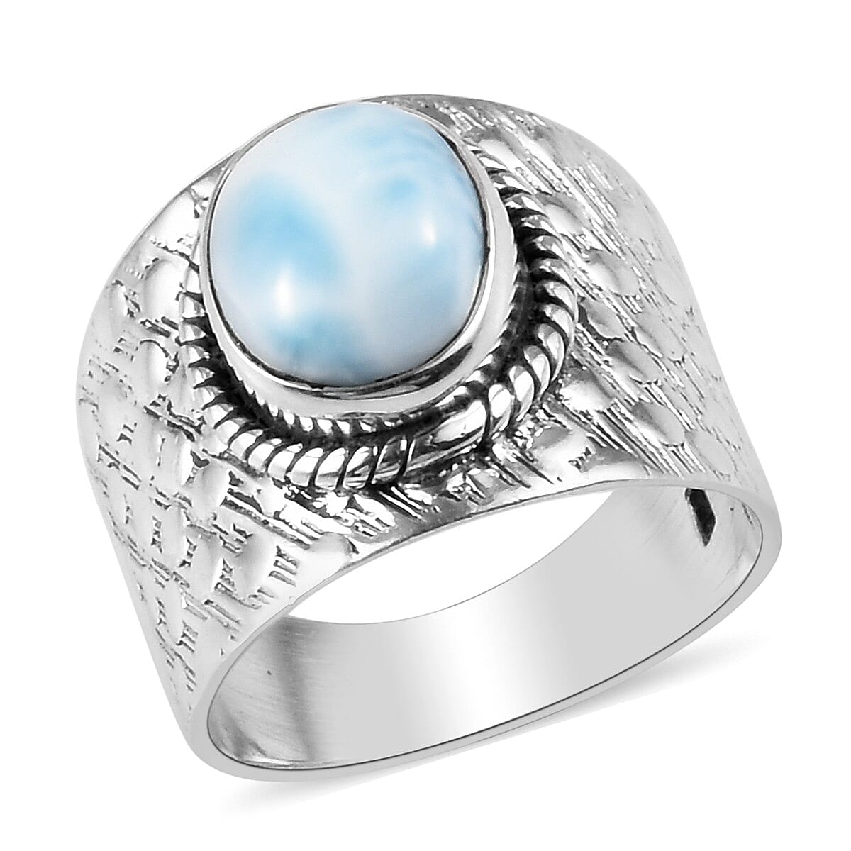 Larimar Ring in Platinum Over Sterling Silver (Size 6) 2.00 ctw image number 0