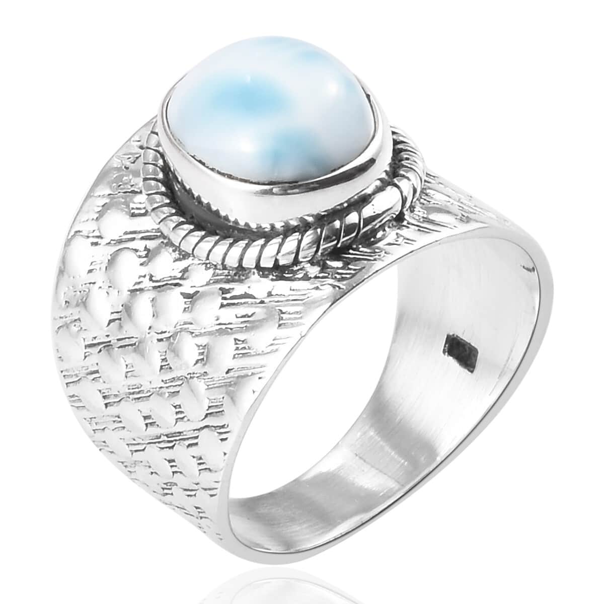 Larimar Ring in Platinum Over Sterling Silver (Size 6) 2.00 ctw image number 1