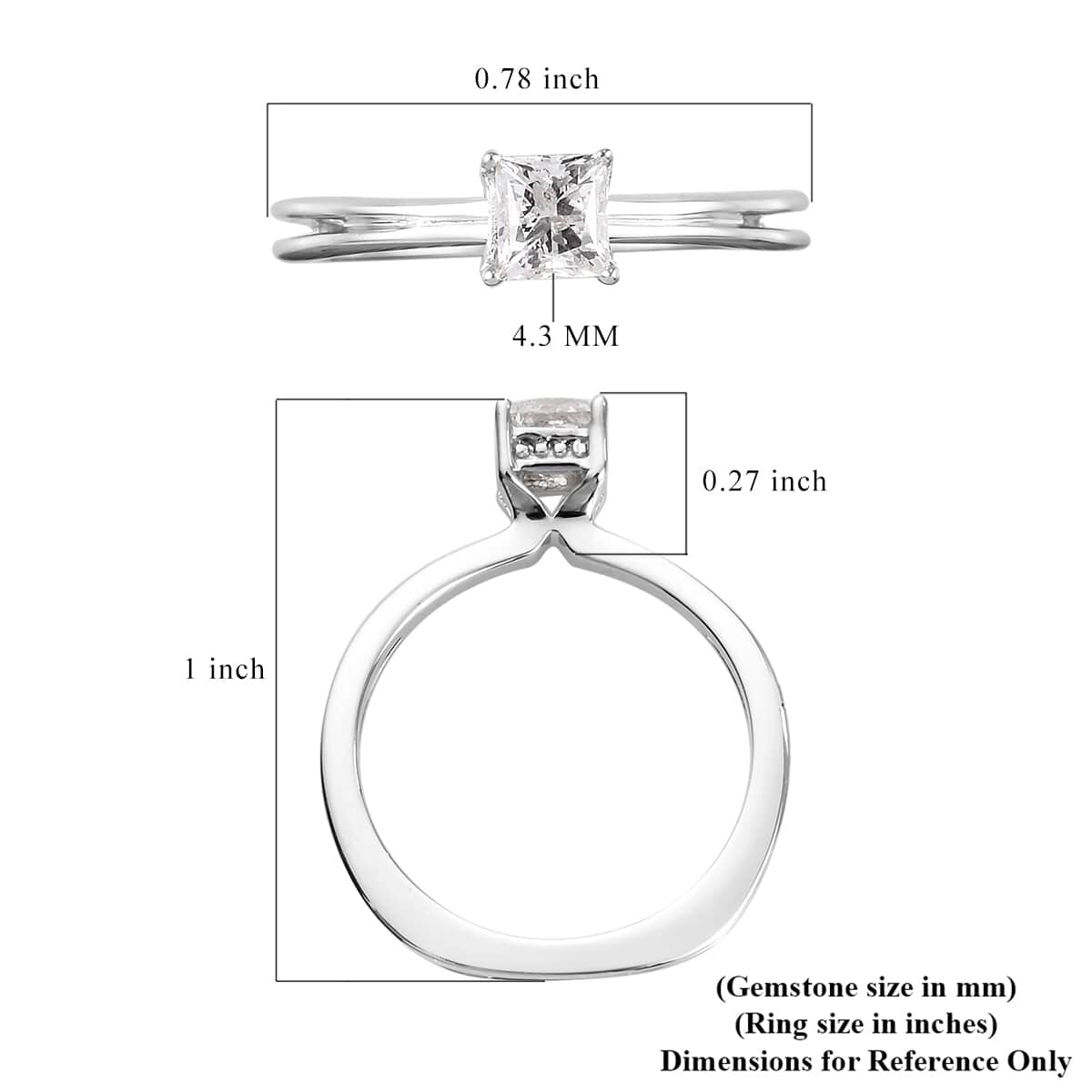 LUXORO 10K White Gold Diamond Solitaire Ring 2.50 Grams 0.50 ctw image number 5