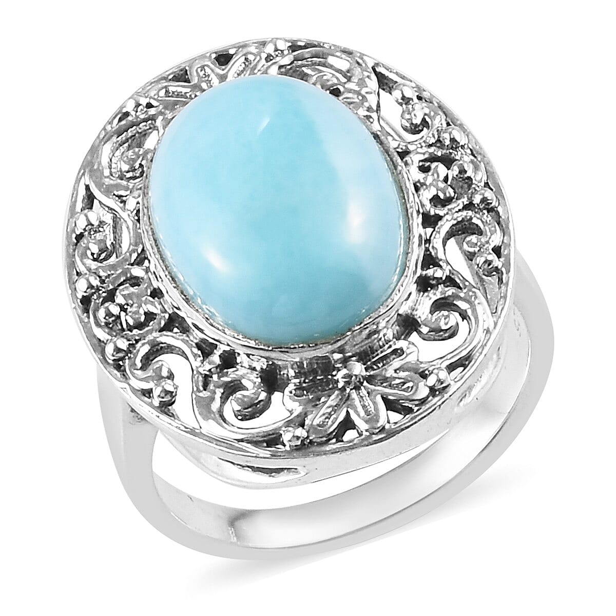 7インチF#+30 Larimar Mother of Platinum Buy Larimar Ring in