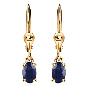 Premium Masoala Sapphire (FF) Lever Back Earrings in 14K Yellow Gold Over Sterling Silver 1.40 ctw