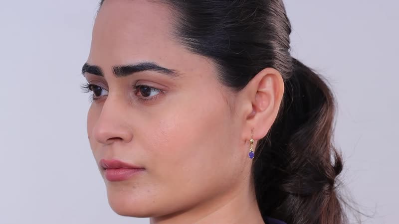 Premium Masoala Sapphire (FF) Lever Back Earrings in 14K Yellow Gold Over Sterling Silver 1.40 ctw