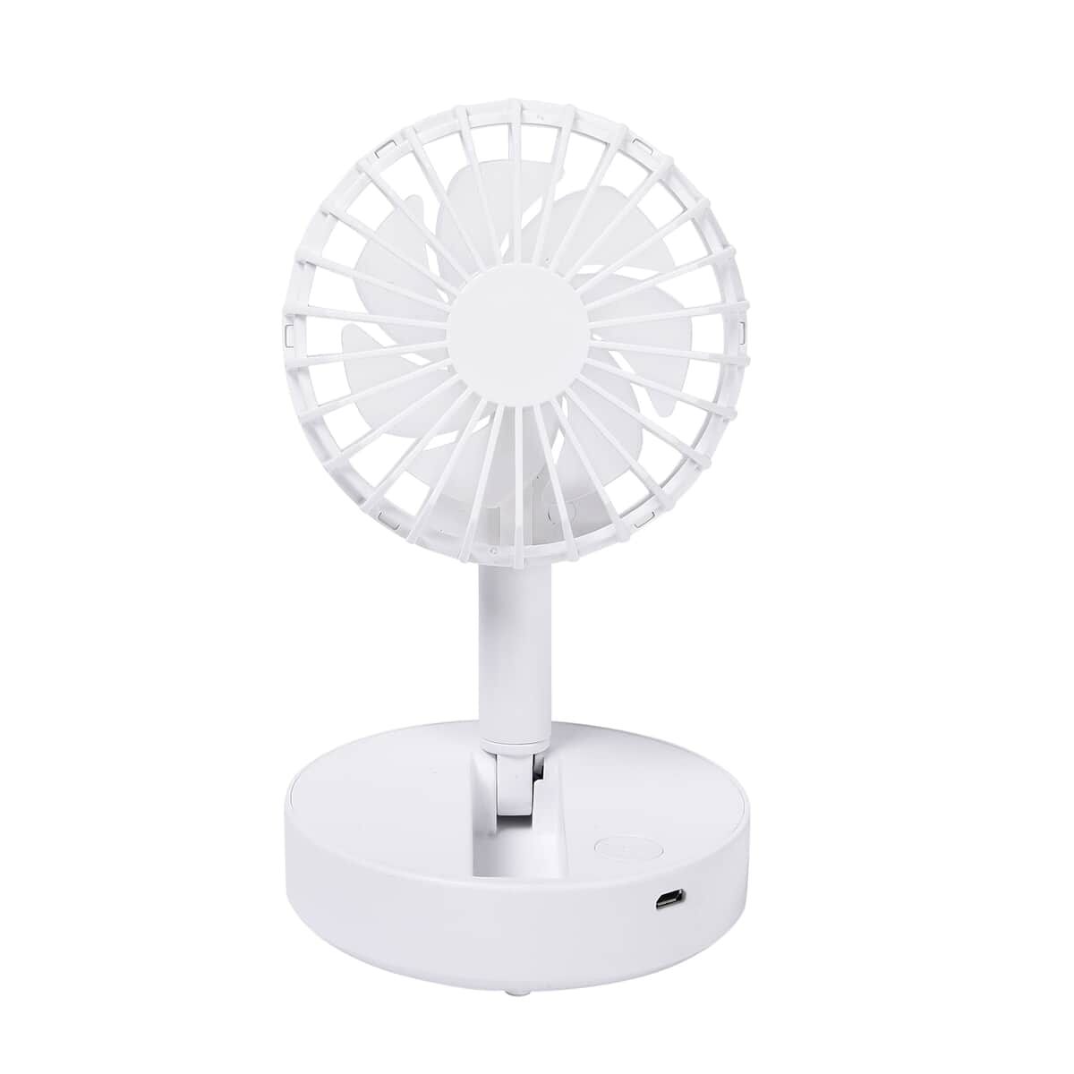 White Foldable Mini Fan (4xAAA Not Included) image number 0