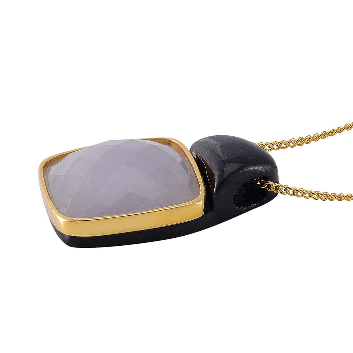 Carved and Faceted Natural Jade and Black Jade (D) 147.25 ctw Band Ring Size 8 and Pendant Necklace 18 Inches in Vermeil Yellow Gold Over Sterling Silver  image number 6