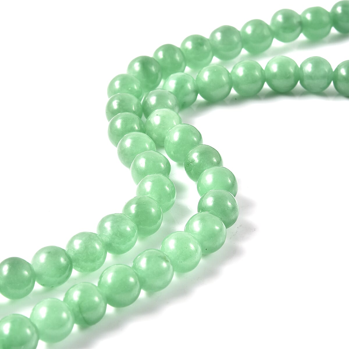 JARDIN COLLECTION Mother of Pearl, Green Jade and Natural Chrome Diopside Carved Flower Charm Beaded Necklace 18 Inch in Sterling Silver 276.20 ctw image number 5