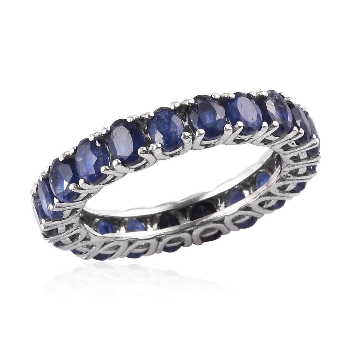 Kyanite Ring in Platinum Over Sterling Silver (Size 8.0) 8.30 ctw image number 0