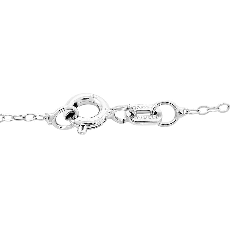 Sleeping Beauty Turquoise and Natural Champagne Diamond Pendant Necklace 20 Inches in Platinum Over Sterling Silver 3.05 ctw