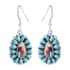 American Natural Sleeping Beauty Turquoise and Multi Turquoise Earrings in Platinum Over Sterling Silver 2.30 ctw image number 0