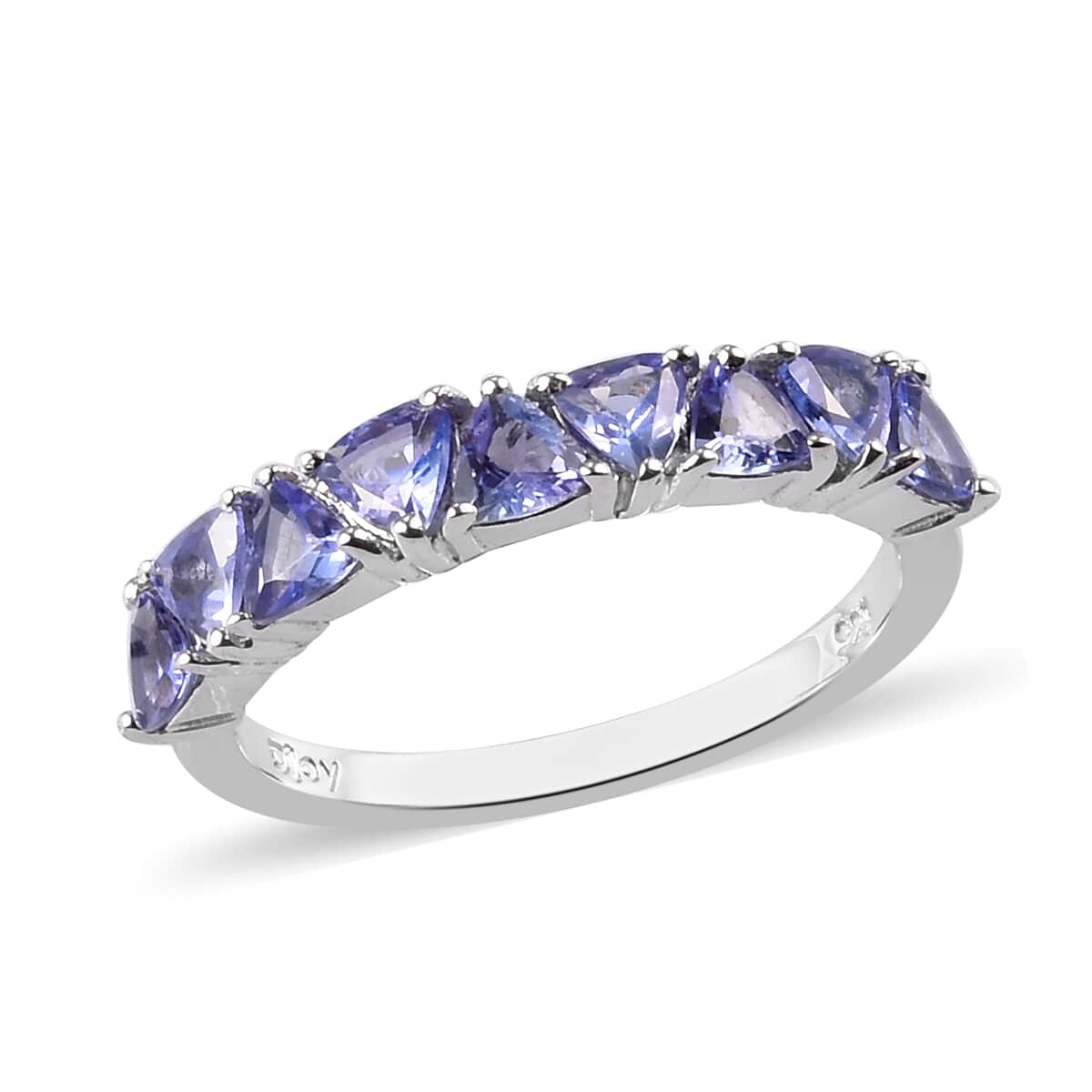 Tanzanite Ring in Platinum Over Sterling Silver (Size 7.0) 2.30 ctw image number 0