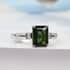 Luxoro 10K White Gold Premium Green Tourmaline and Diamond Ring (Size 7.0) 2.60 Grams 2.50 ctw image number 1