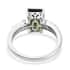 Luxoro 10K White Gold Premium Green Tourmaline and Diamond Ring (Size 7.0) 2.60 Grams 2.50 ctw image number 4