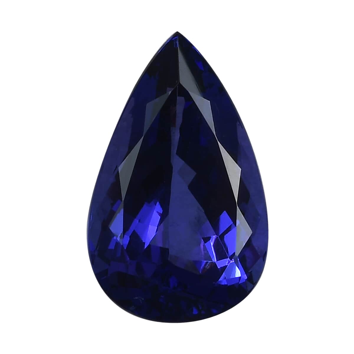 Certified & Appraised Flawless AAAA Vivid Tanzanite (Pear Free Size) 4.00 ctw image number 0