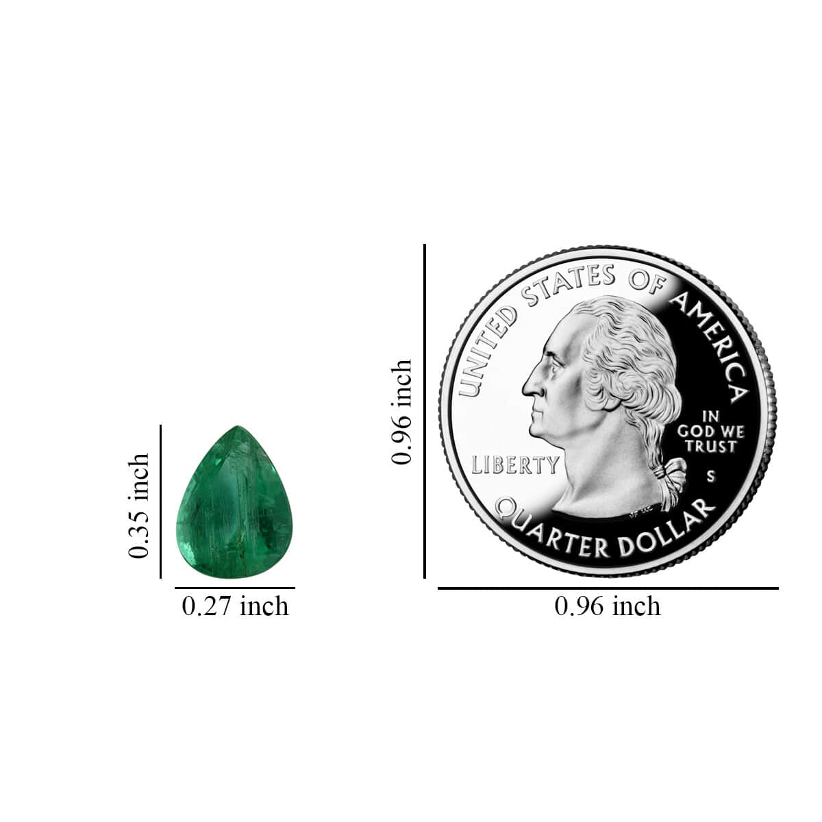 AAAA Kagem Zambian Emerald (Pear 9x7 mm) 1.20 ctw image number 3