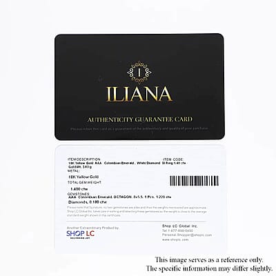 Iliana AAA Boyaca Colombian Emerald and G-H SI Diamond 1.40 ctw Ring in 18K Yellow Gold (Size 7.0) 