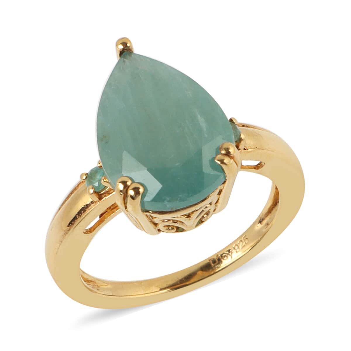 Grandidierite Ring in 14K Yellow Gold Over Sterling Silver (Size 6) 6.30 ctw image number 0