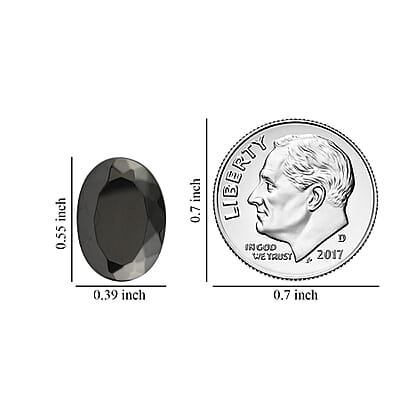 AAAA Elite Shungite Set of 2 (Ovl 14x10 mm) 7.00 ctw