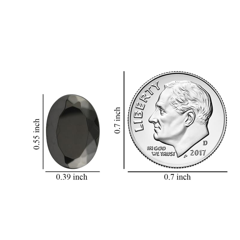 AAAA Elite Shungite Set of 2 (Ovl 14x10 mm) 7.00 ctw