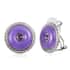 Purple Jade and Multi Gemstone Earrings in Platinum Over Sterling Silver 15.50 ctw image number 0