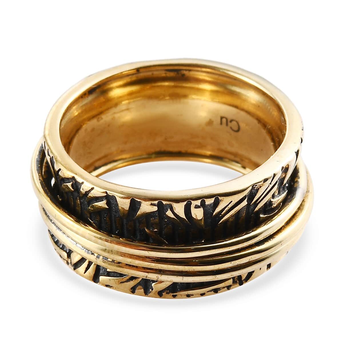 14K YG Over Copper Spinner Ring (Size 9.0) image number 4