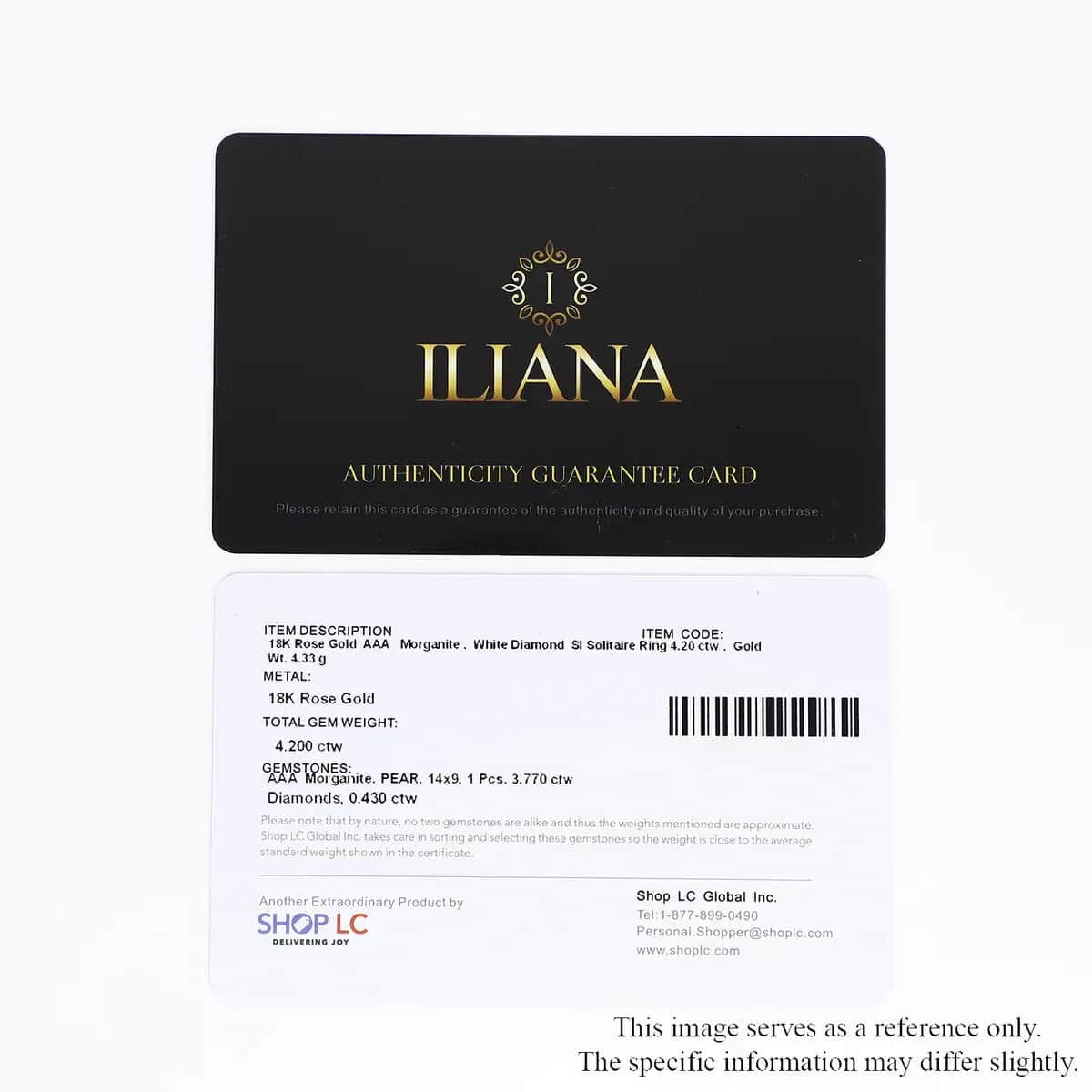 Iliana 18K Rose Gold AAA Marropino Morganite and G-H SI Diamond Split Shank Ring (Size 8.0) 4.30 Grams 4.20 ctw image number 6
